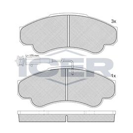 Pločice kočione prednje Icer 141522