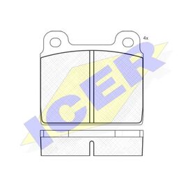 Pločice kočione prednje Icer 180011