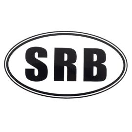 Nalepnica SRB bela samolepljiva