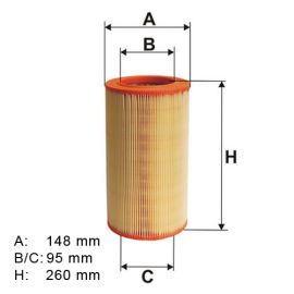 Filter vazduha QWP WAF1558 - AR234/4 - CAF100474C - F026400194