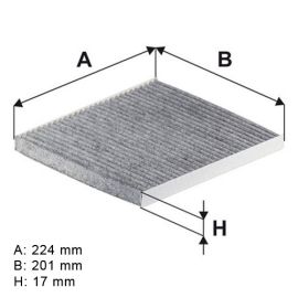 Filter klime QWP WCF181 - K1232A - 1987432170 - CCF0003 - FAAHY11