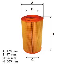 Filter vazduha QWP WAF136 - AR316/1 - CAF100449C - F026400059 - 18525
