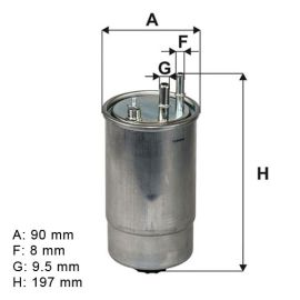 Filter goriva QWP WFF1198 - PP966/4 - F026402206 - CFF100760 - 5066
