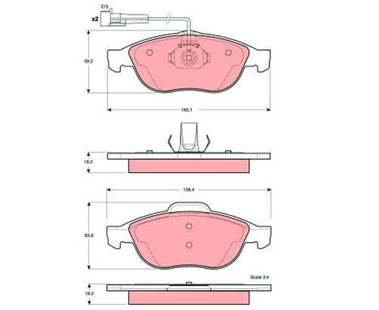 Pločice kočione prednje TRW GDB1337