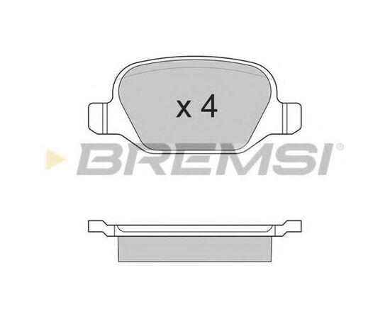 Pločice kočione zadnje Bremsi BP2890