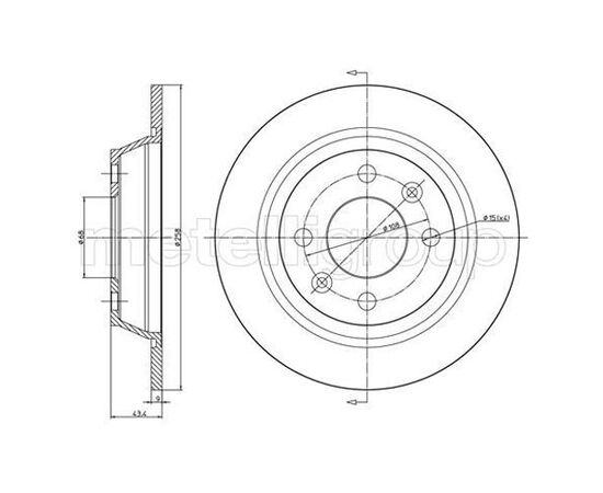 Disk kočioni prednji Metelli 230369C