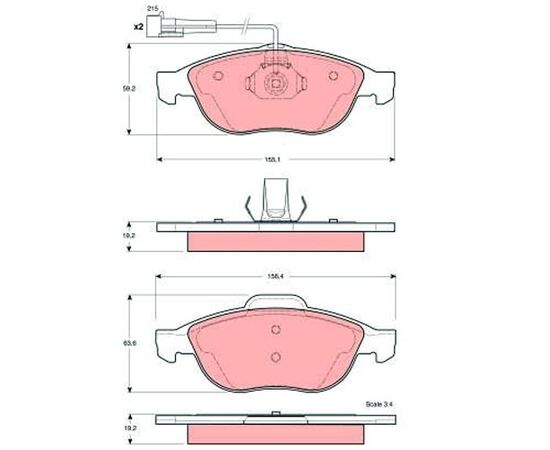 Pločice kočione prednje Steinberg 0.1337