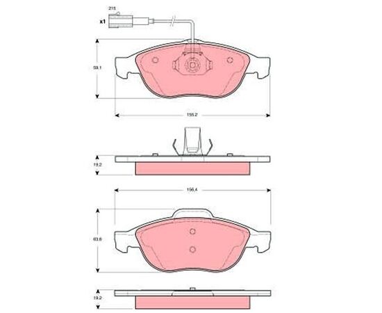 Pločice kočione prednje Steinberg 0.1444