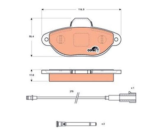 Pločice kočione prednje TRW GDB1745