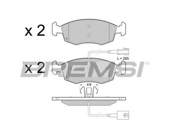 Pločice kočione prednje Bremsi BP3433