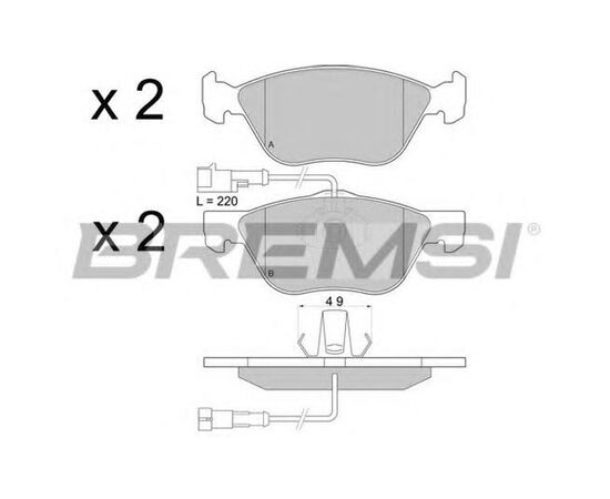 Pločice kočione prednje Bremsi BP2673