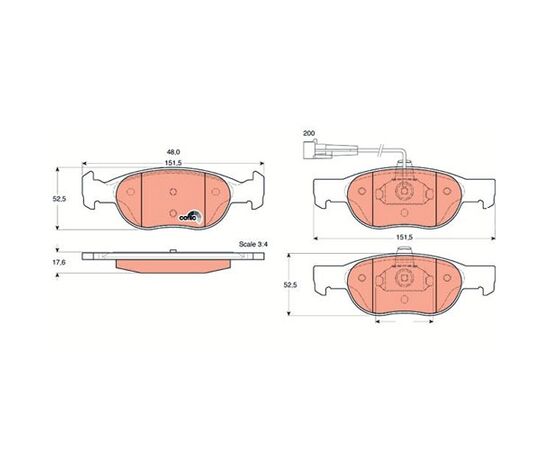 Pločice kočione prednje TRW GDB1291