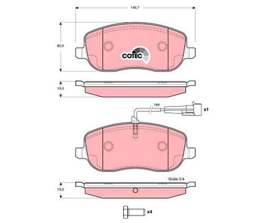 Pločice kočione prednje Steinberg 0.1636