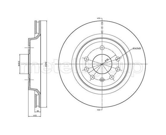 Disk kočioni zadnji Metelli 230682C