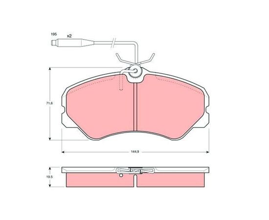 Pločice kočione prednje TRW GDB447