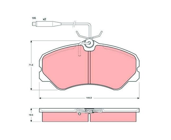 Pločice kočione prednje TRW GDB447
