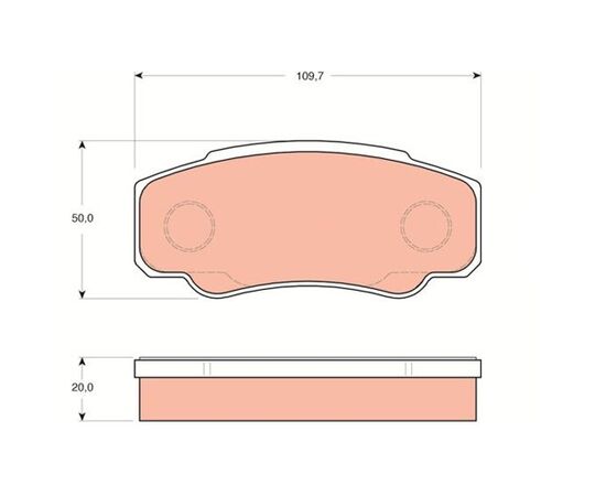 Pločice kočione zadnje FIAT 77362274