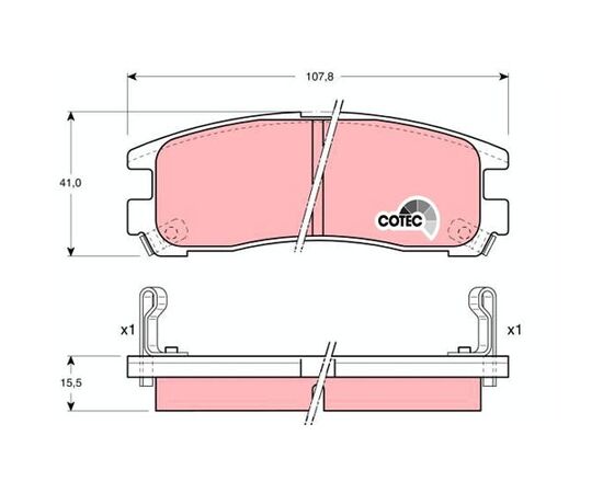 Pločice kočione zadnje TRW GDB1023