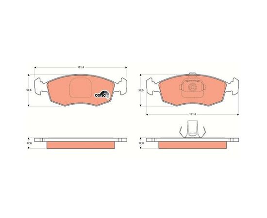 Pločice kočione prednje TRW GDB1443