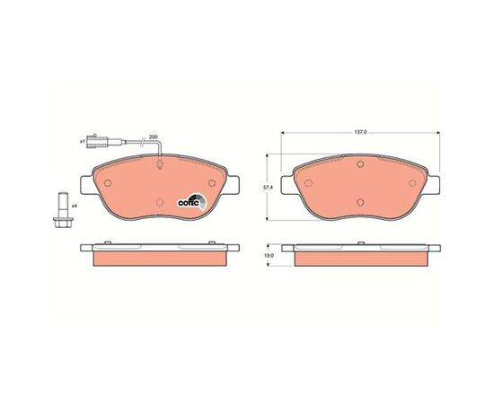Pločice kočione prednje TRW GDB1483