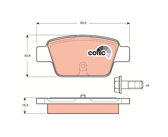Pločice kočione zadnje TRW GDB1485