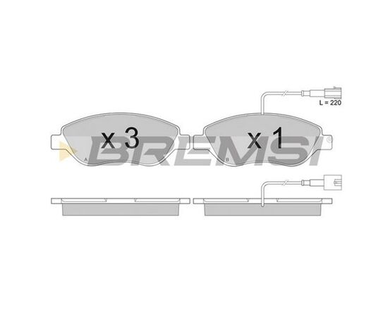 Pločice kočione prednje Bremsi BP2944