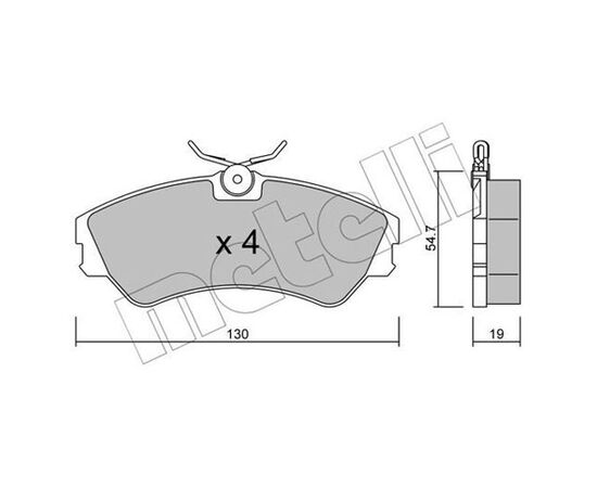 Pločice kočione prednje Metelli 2201620