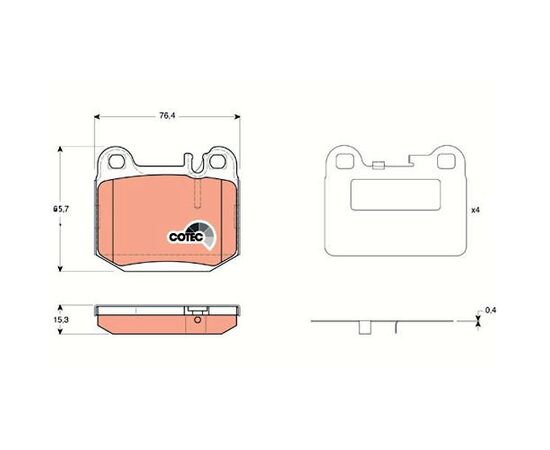 Pločice kočione zadnje Steinberg 0.1457