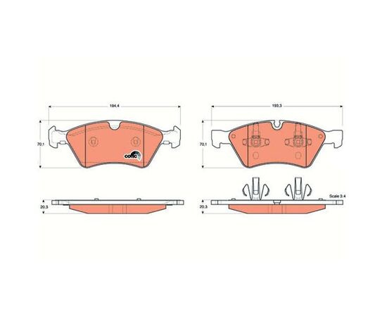 Pločice kočione prednje Steinberg 0.1642