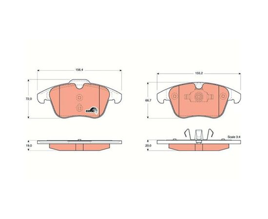 Pločice kočione Steinberg 0.1683