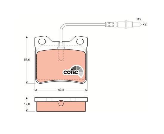 Pločice kočione zadnje Steinberg 0.985
