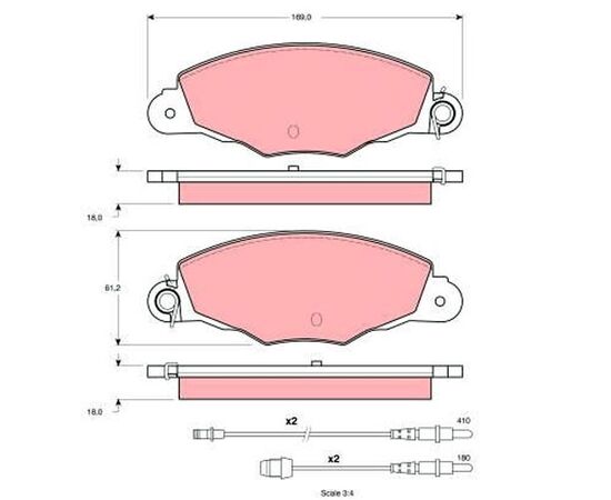 Pločice kočione Steinberg 0.1336
