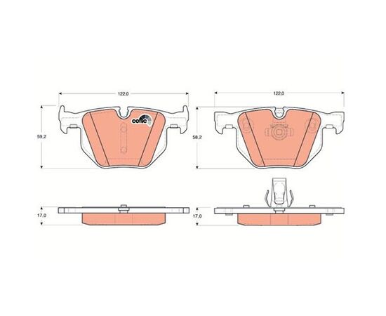 Pločice kočione zadnje Steinberg 0.1727