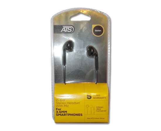 Slušalice ATS S16 crne 3.5 mm stereo