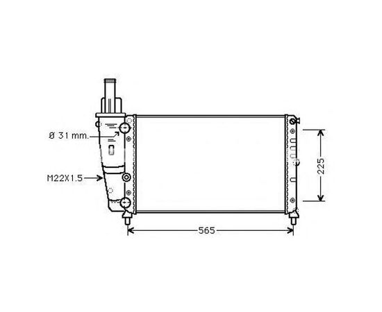 Hladnjak motora Prasco FT2139 - 61857 - D7F004TT / Punto