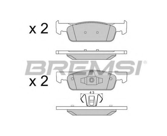 Pločice kočione prednje Bremsi BP3512 - 3405B0453 - 402B0617
