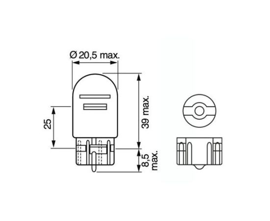 Sijalica Bosch 1987302823 W21/5W 12V 21/5W