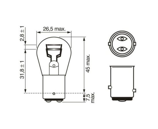 Sijalica Bosch 1987302814 P21/5W 12V 21/5W