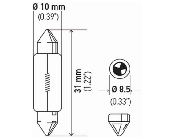 Sijalica Hella 6411 12V 10W