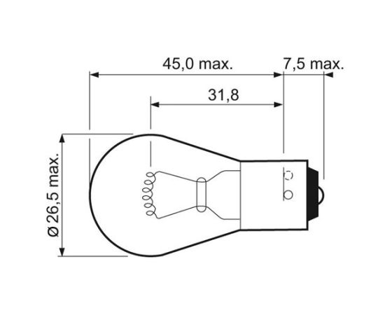 Sijalica Valeo 032203 PY21W 12V 21W
