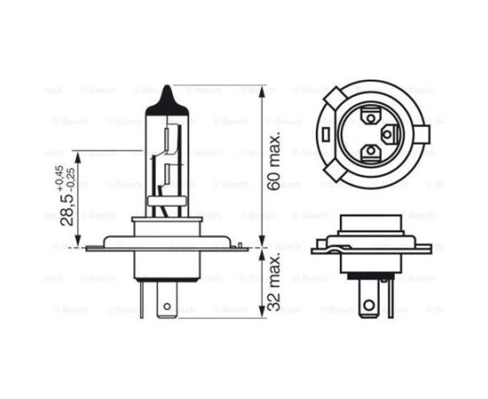 Sijalica Bosch 1987302041 H4 4000K 12V 60/55W