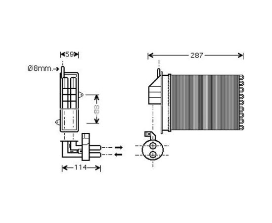 Saće grejača Prasco FT6259 - 17006259 - D6F014TT