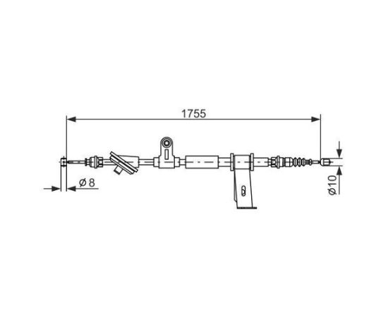 Sajla ručne kočnice Bosch 1987477111 - 80488 - C0347B - T480488