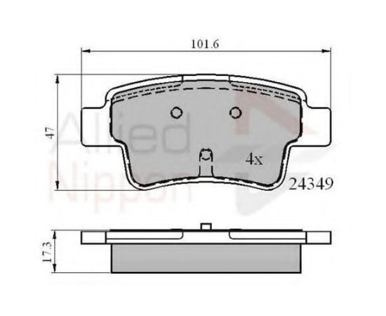 Pločice kočione zadnje Comline ADB01528 - 2207050 - 8227050 - 1170333 - 1263701010