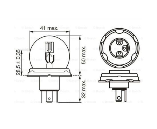 Sijalica Bosch 1987302023 R2 Bilux 12V 45/40W