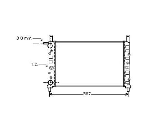 Hladnjak motora Prasco FT2056 - 1020222808 / Uno