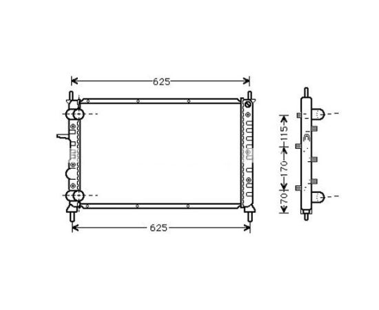 Hladnjak motora Prasco FT2231 - 2060301 / Multipla