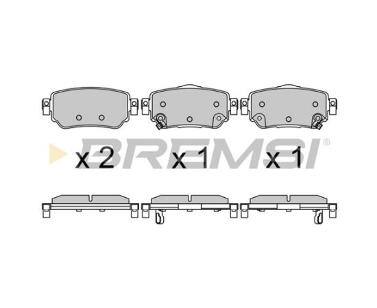 Pločice kočione zadnje Bremsi BP3630 - 35063 - C21055ABE - BPNI2009