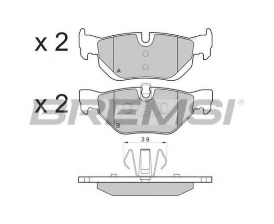 Pločice kočione zadnje Bremsi BP3194 - 1463700610 - 20916533 - 501247