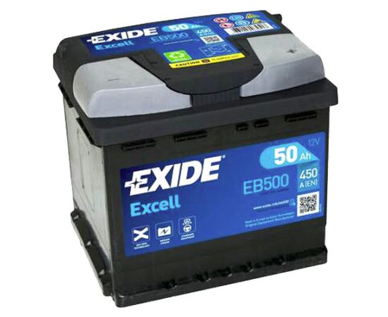 Akumulator Exide Excell 12V 50Ah 450A D+ EB500